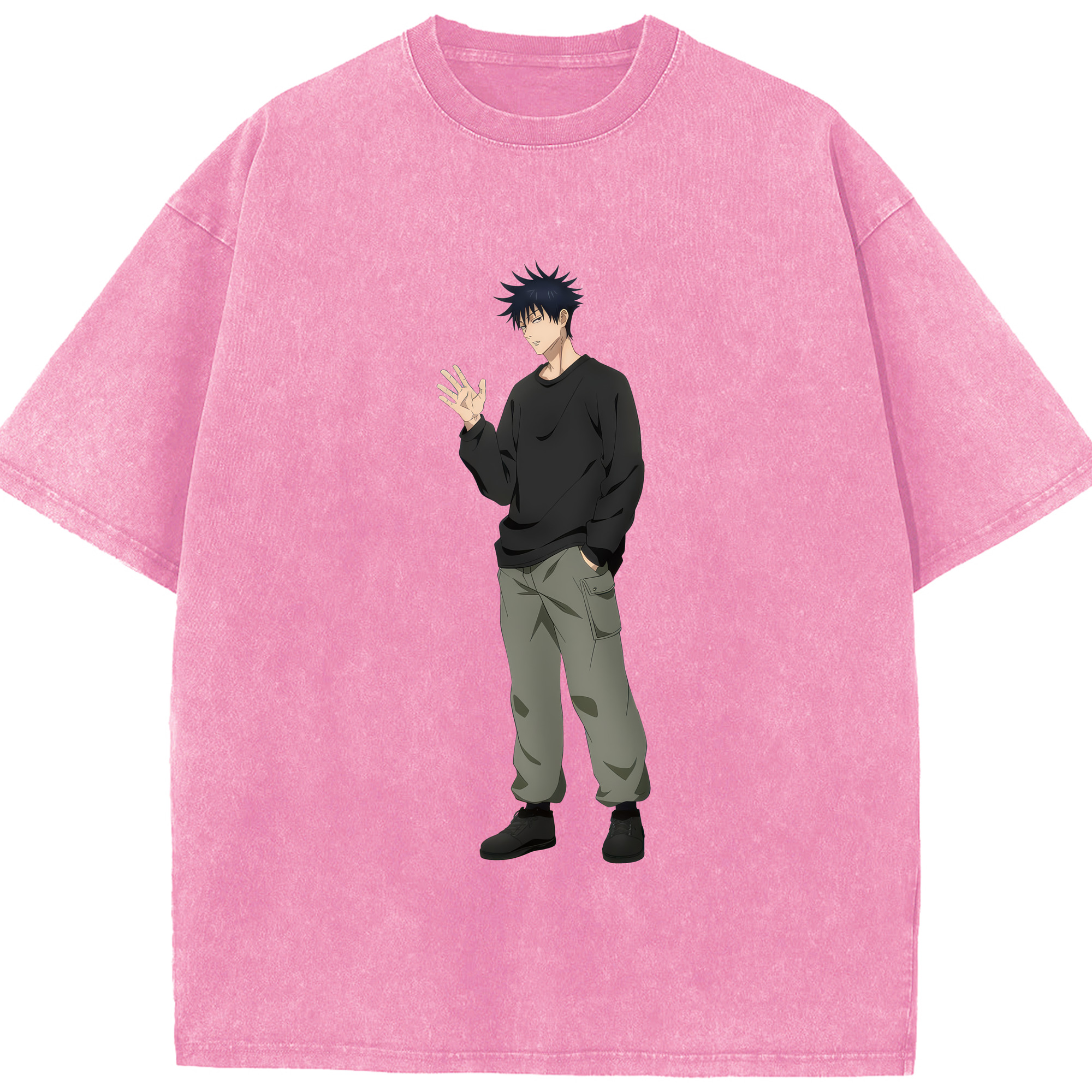 （画像用） 呪術廻戦 Jujutsu Kaisen 綿100% ヴィンテージ風 半袖Tシャツ（フロントプリント）